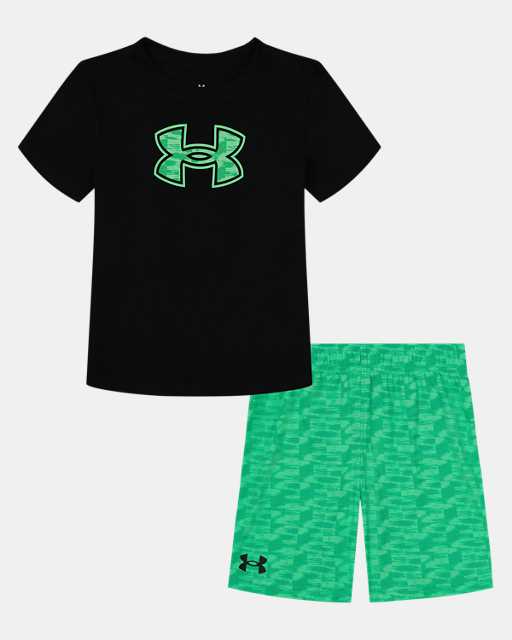 Little Boys' UA Logo Glitch Shorts Set